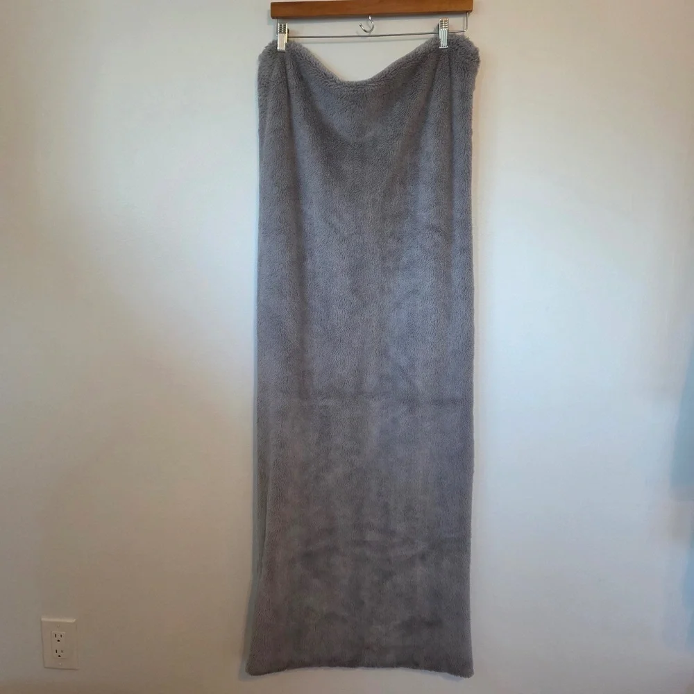 Fuzzy Gray Body Pillow Cover